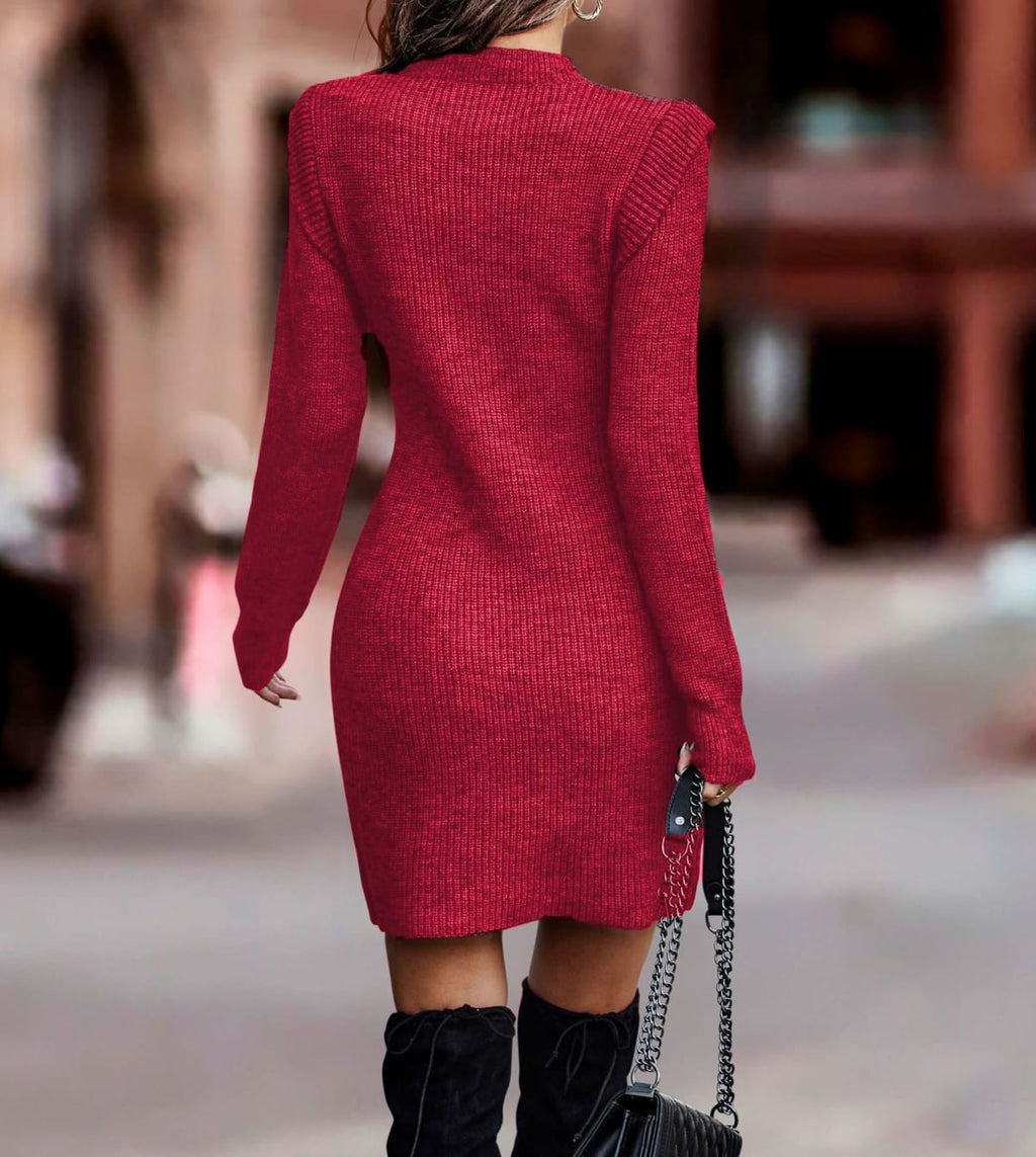 Assisi Ribbed Knit Mini Dress