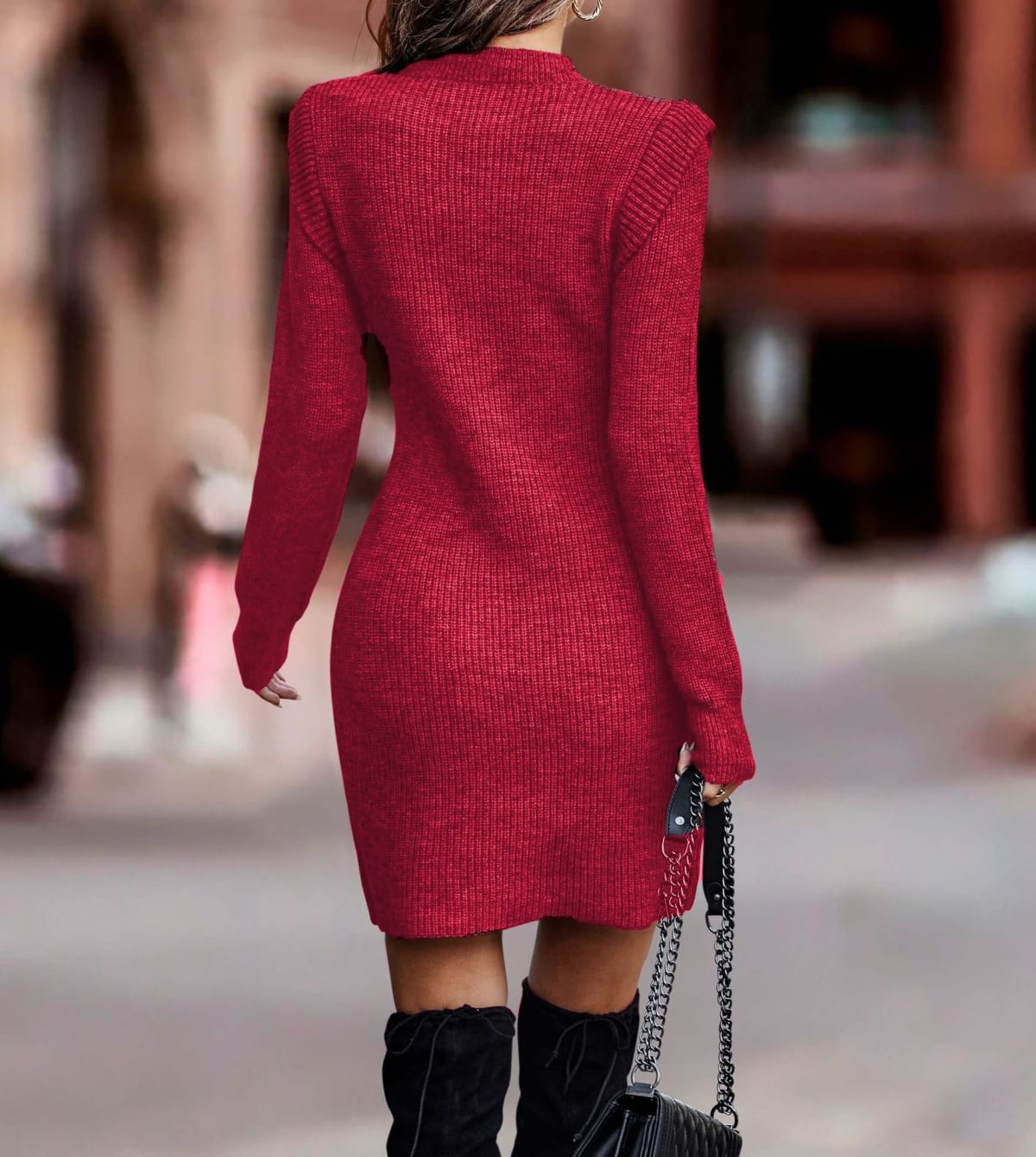 Assisi Ribbed Knit Mini Dress