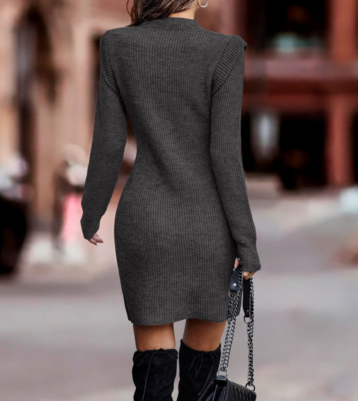 Assisi Ribbed Knit Mini Dress