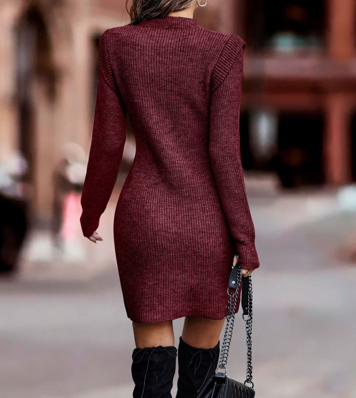 Assisi Ribbed Knit Mini Dress