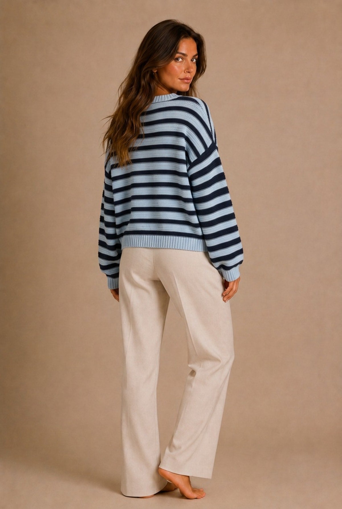 Chianti Striped Oversized Sweater