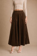 Alba Pleated Midi Skirt