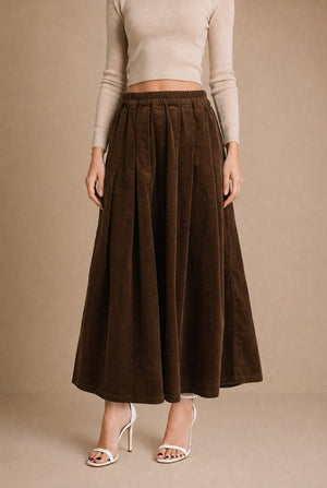 Alba Pleated Midi Skirt
