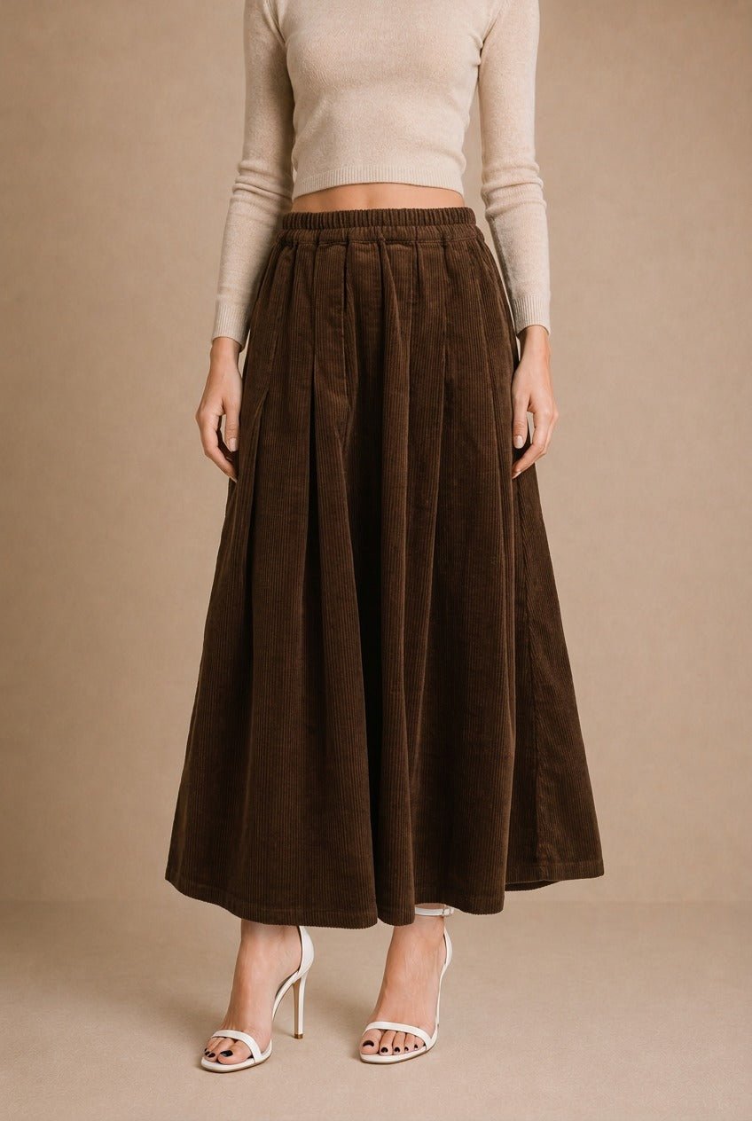 Alba Pleated Midi Skirt
