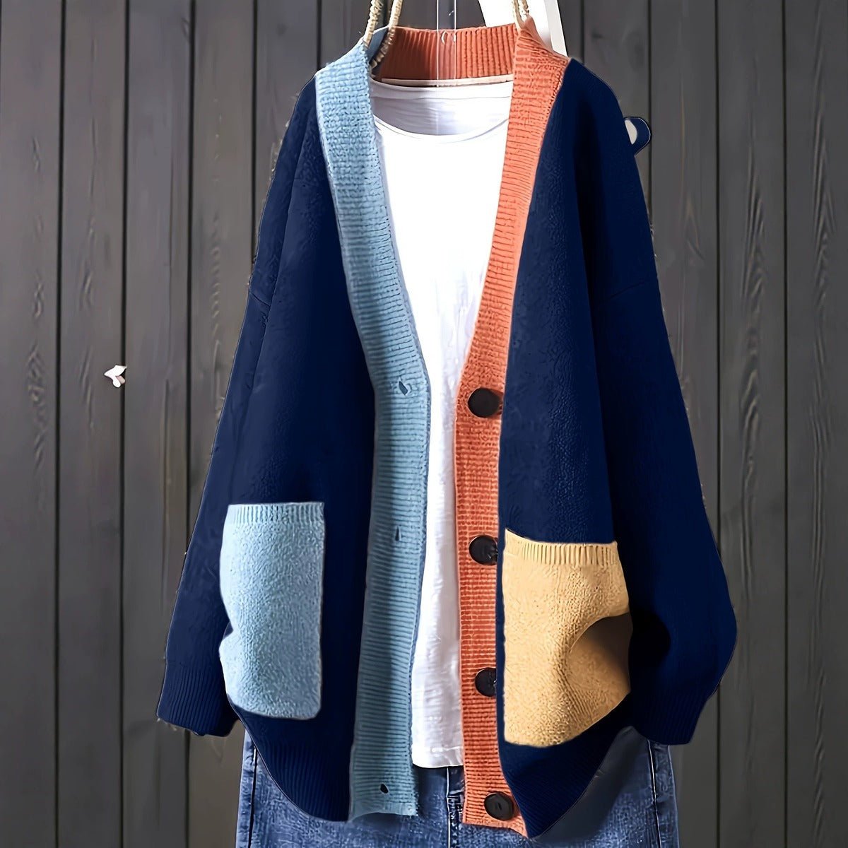 Colmar Color-Block Cardigan Sweater