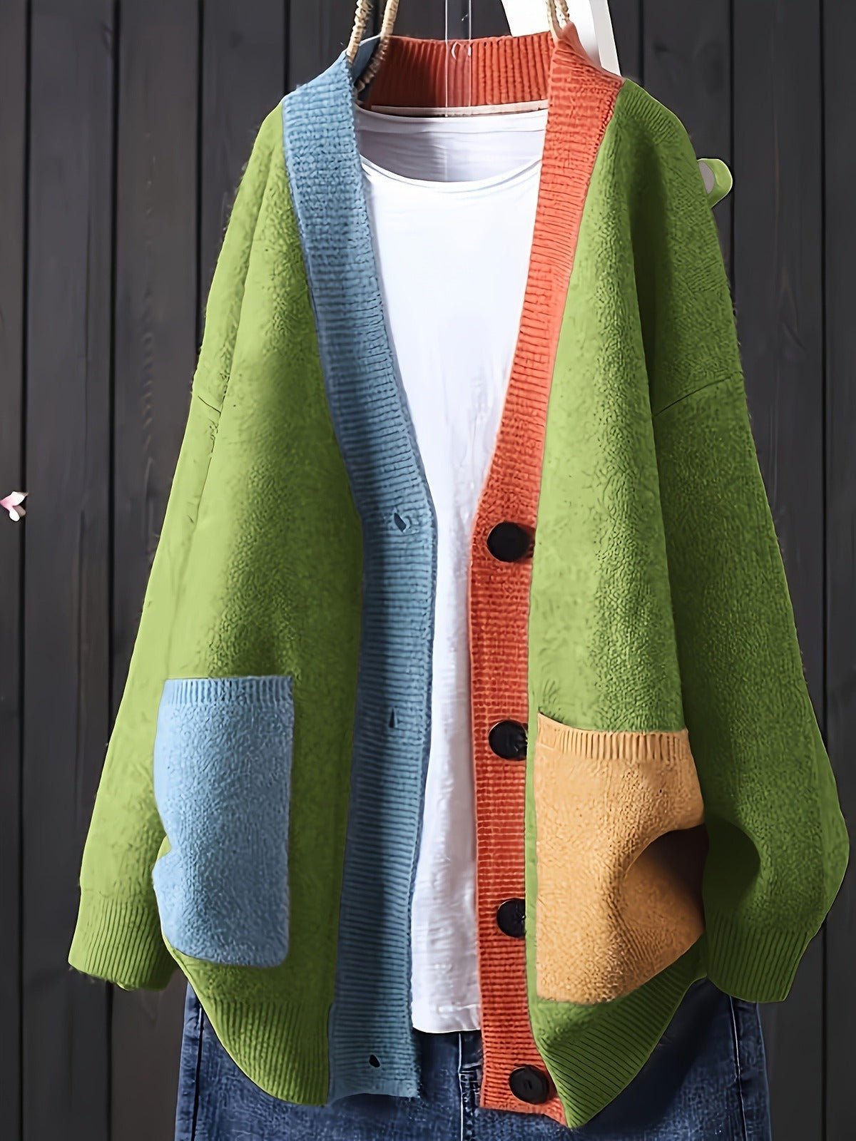 Colmar Color-Block Cardigan Sweater
