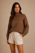 Cortona Chunky Cable-Knit Sweater