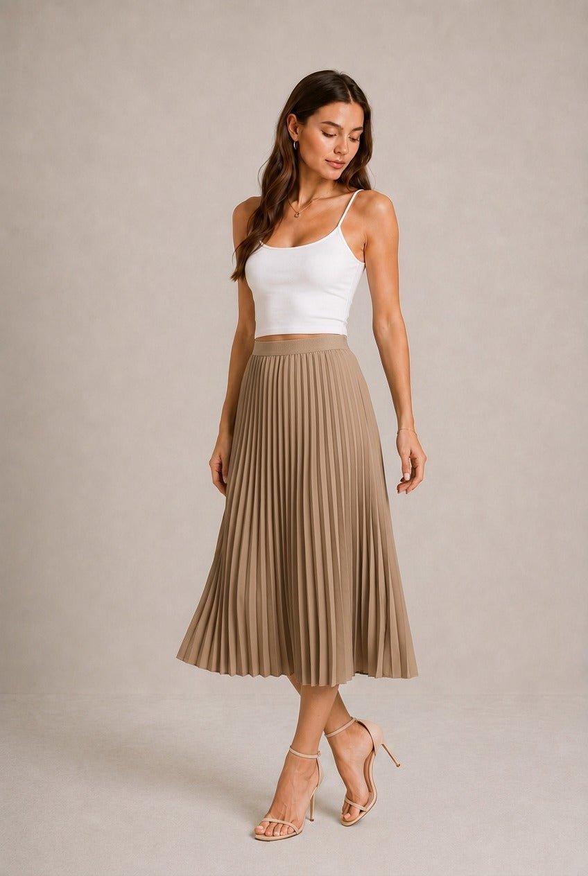 Gordes Pleated Midi Skirt