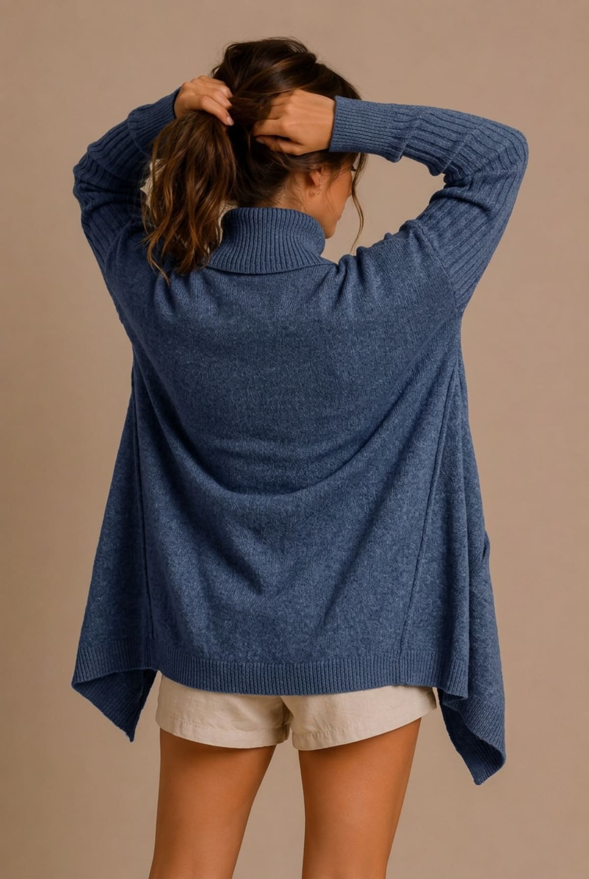 Alba Asymmetrical Turtleneck Sweater