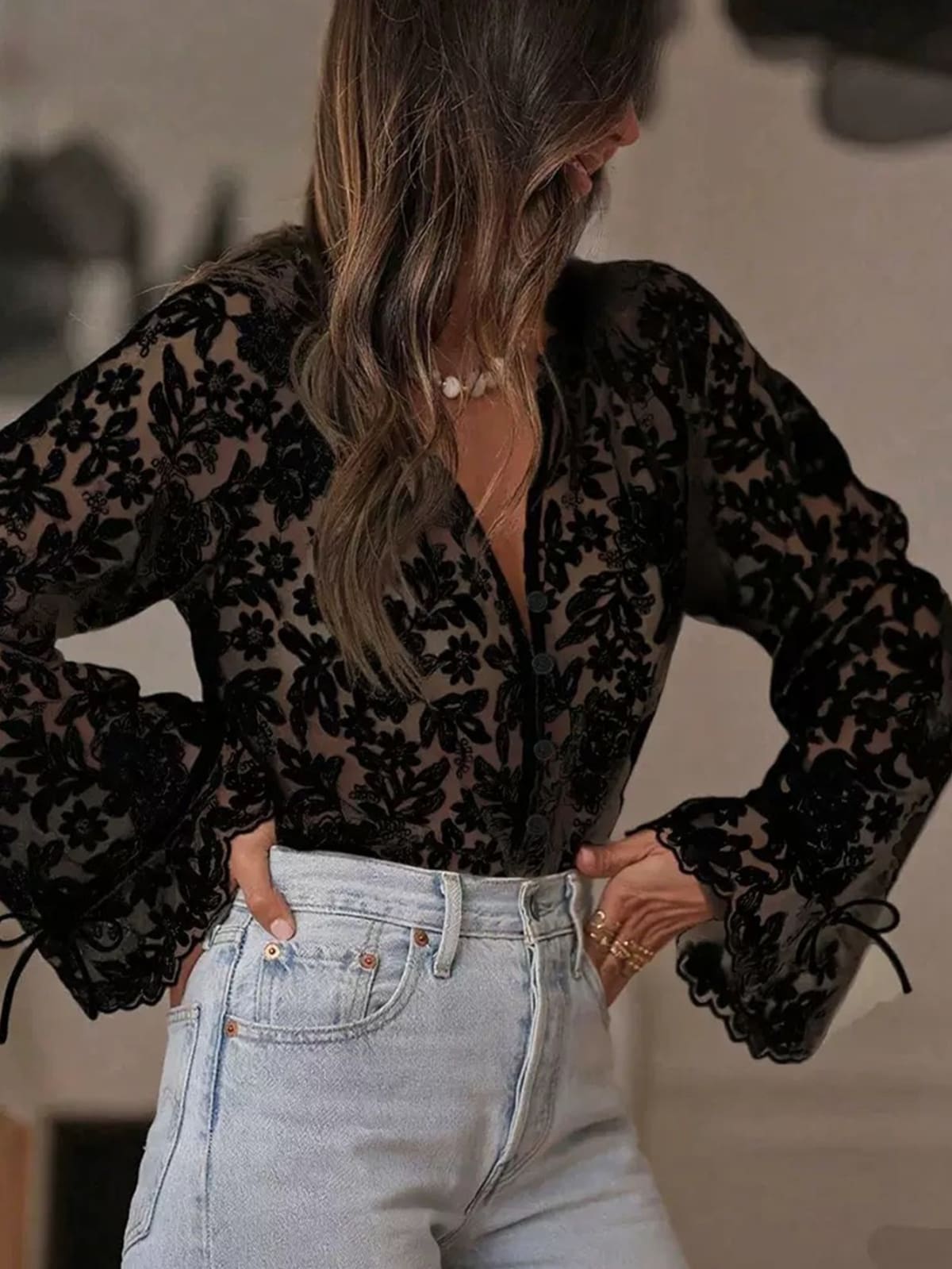 Siena Lace Cutout Top