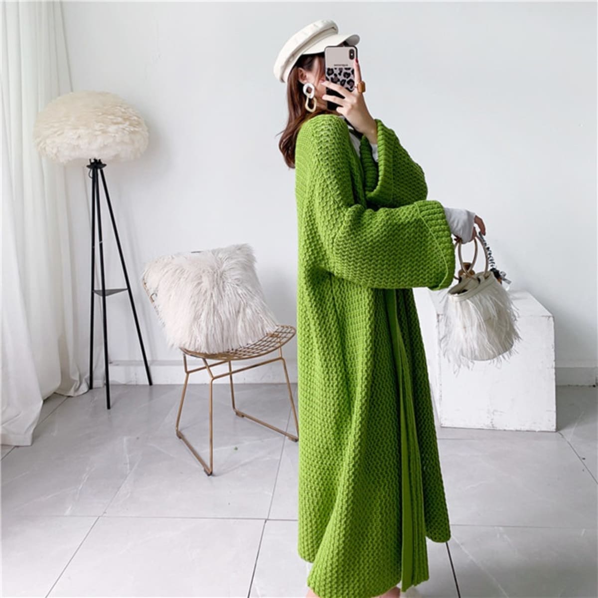 Roussillon Textured Knit Cardigan Sweater