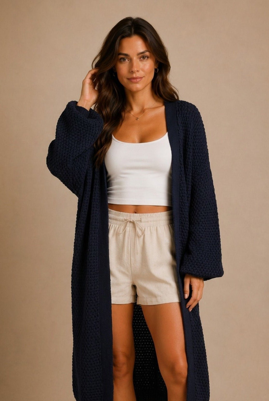 Roussillon Textured Knit Cardigan Sweater