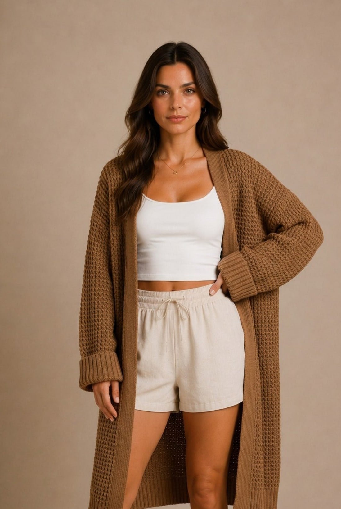 Roussillon Textured Knit Cardigan Sweater