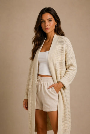 Roussillon Textured Knit Cardigan Sweater