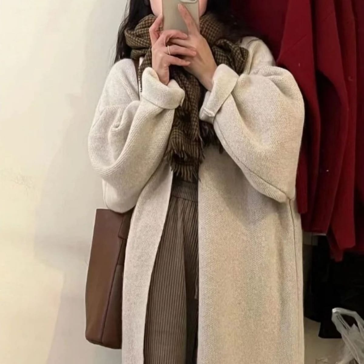 Bordeaux Oversized Cardigan