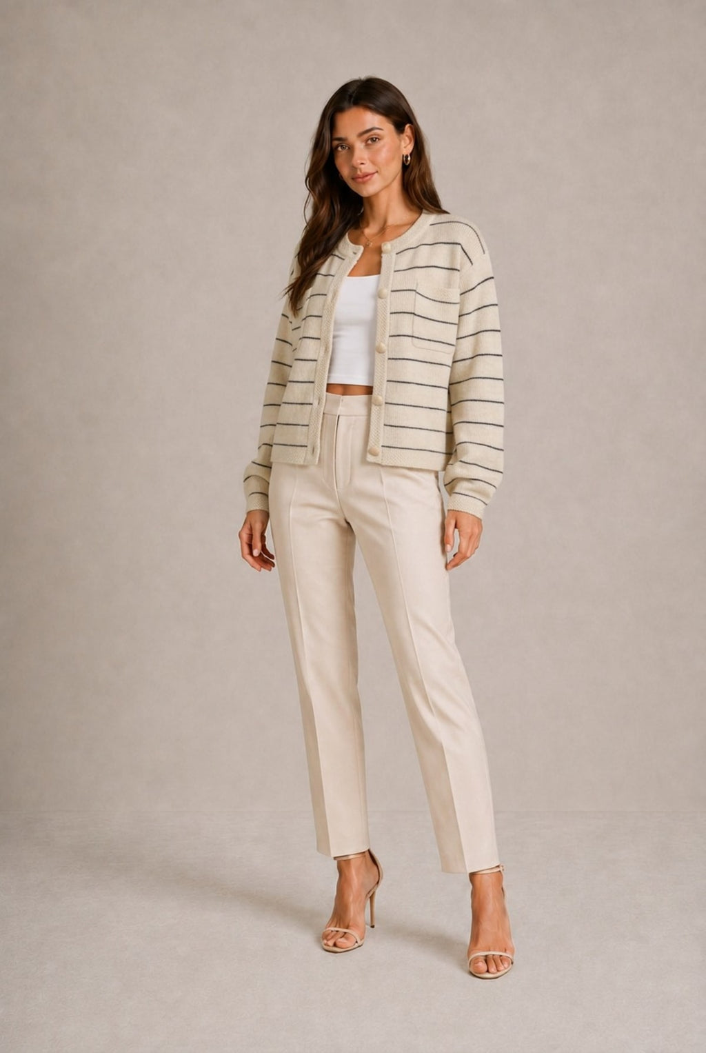 Asti Striped Cardigan Jacket