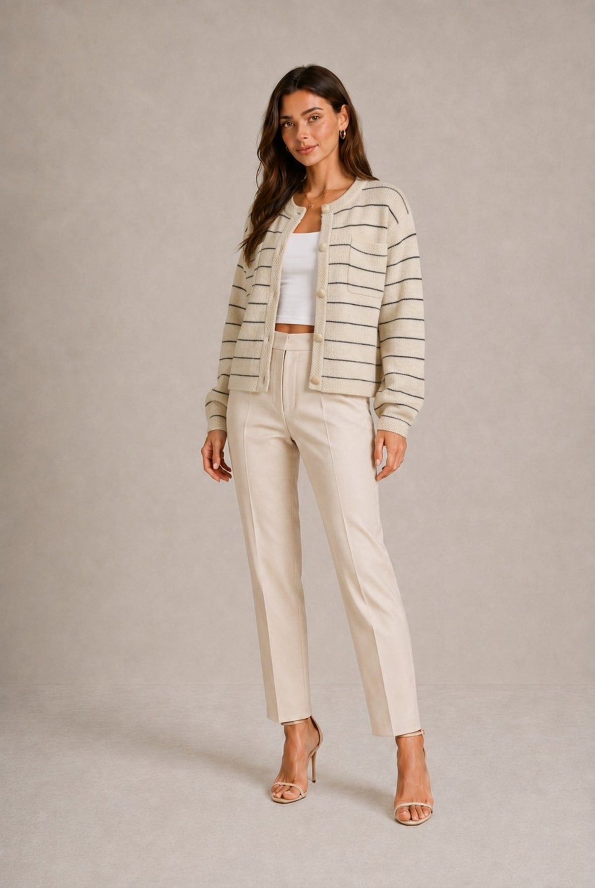 Asti Striped Cardigan Jacket