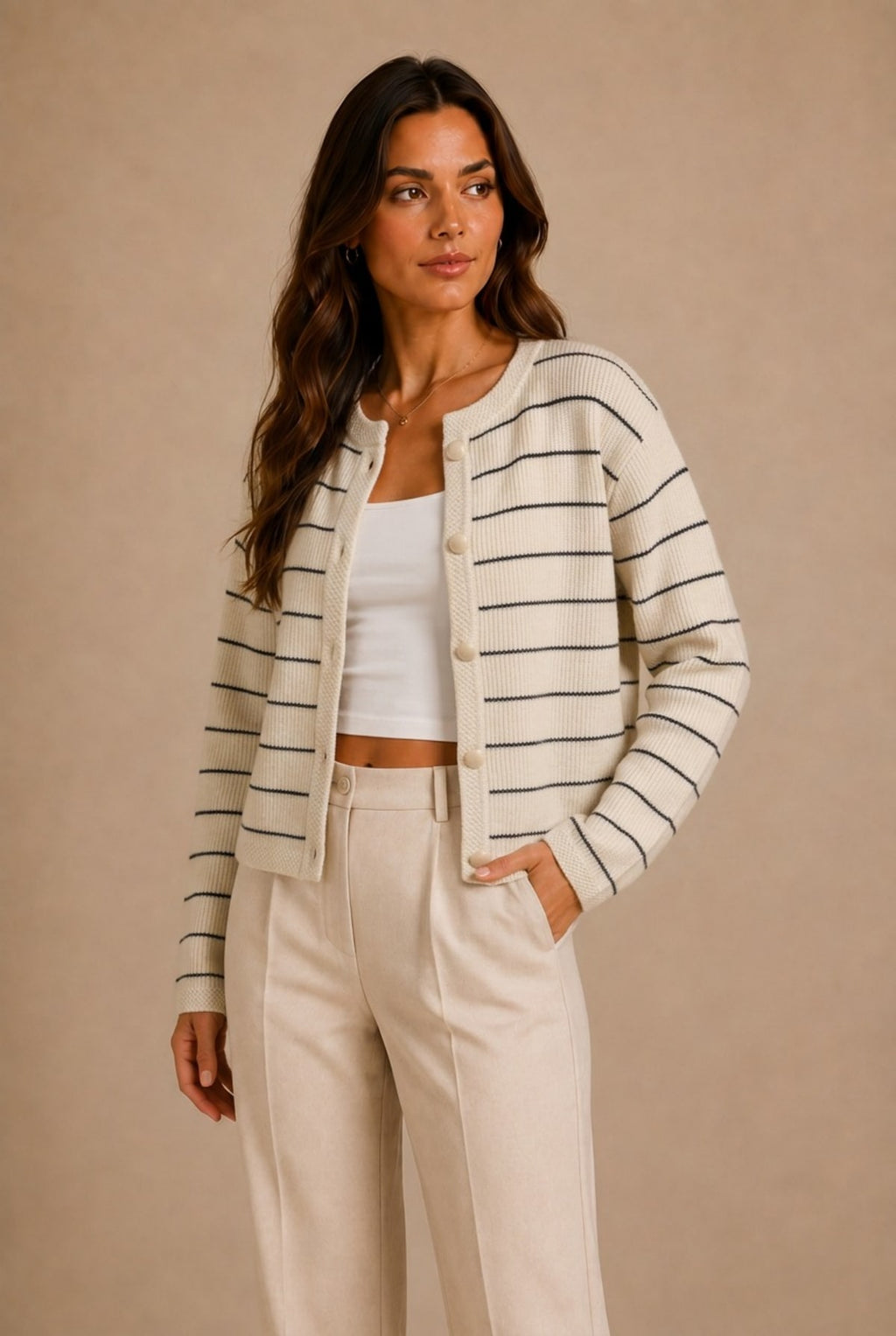Asti Striped Cardigan Jacket