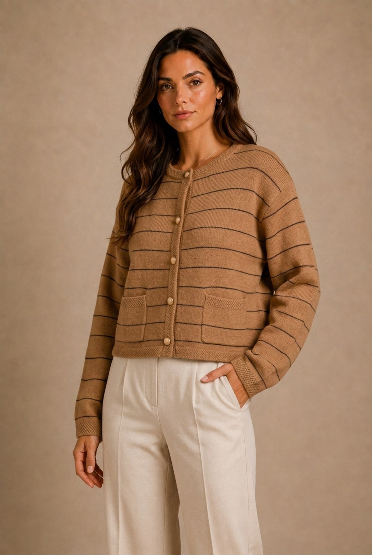Asti Striped Cardigan Jacket