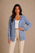 Annecy Marled Hooded Cardigan Sweater