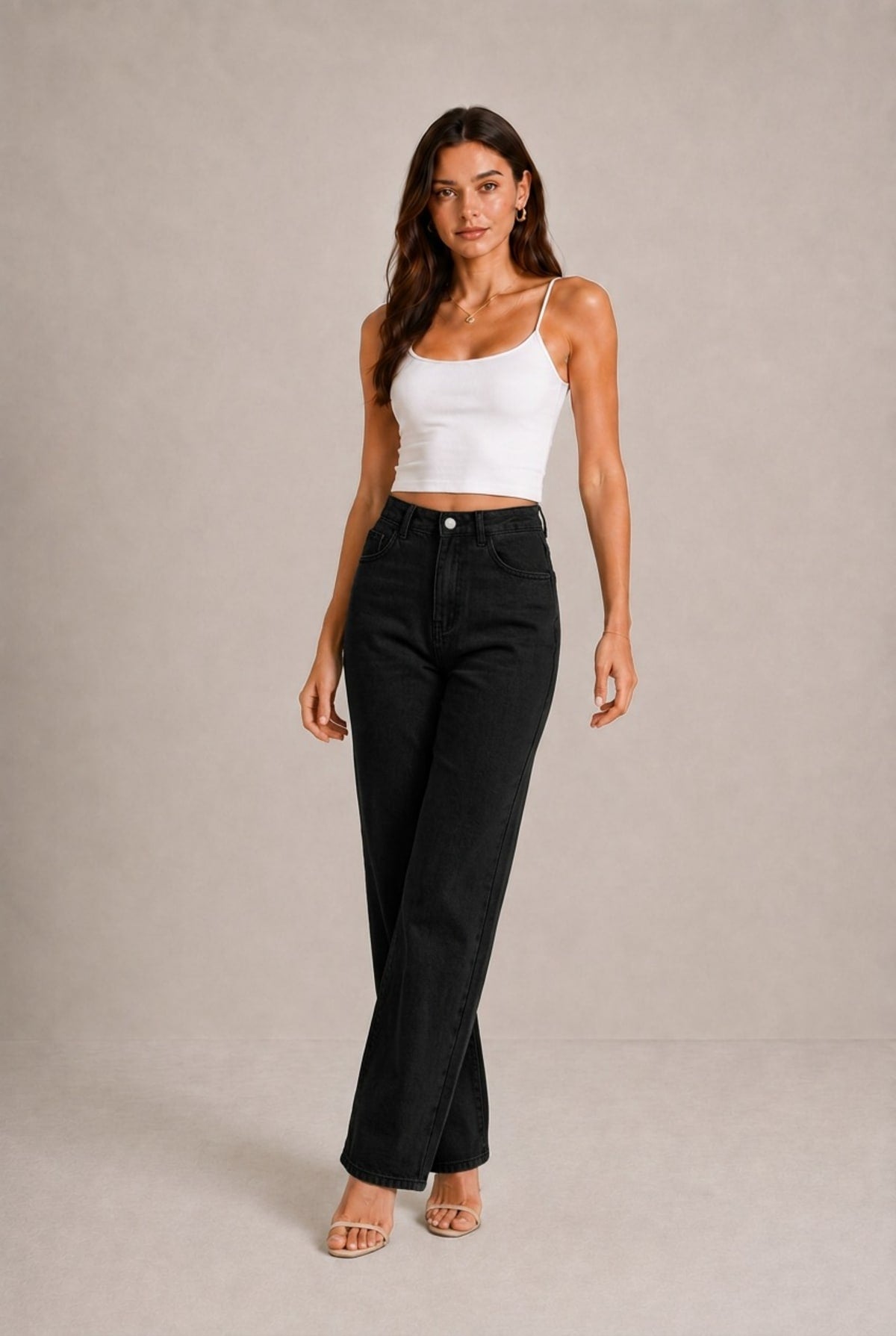 Siena High-Waisted Straight Leg Jeans
