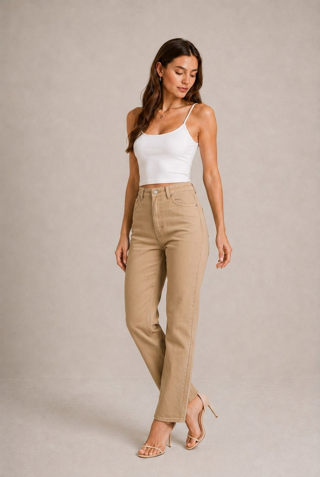 Siena High-Waisted Straight Leg Jeans