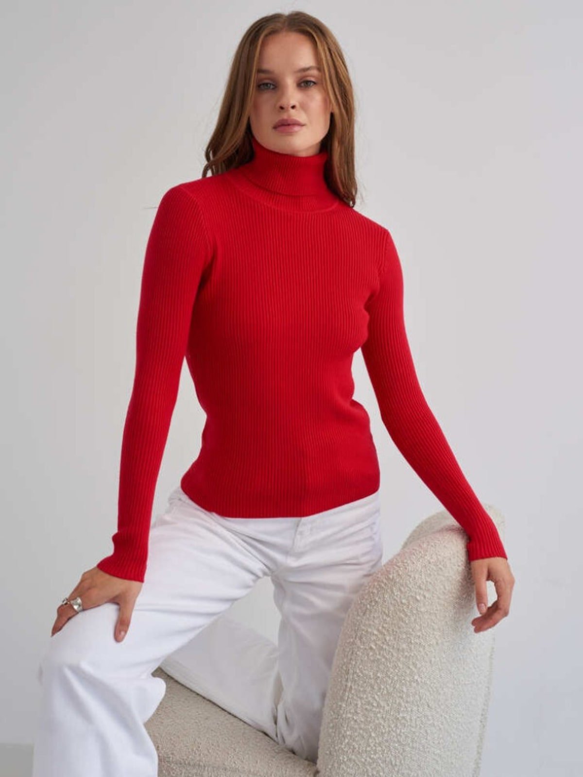 Annecy Ribbed Turtleneck Sweater