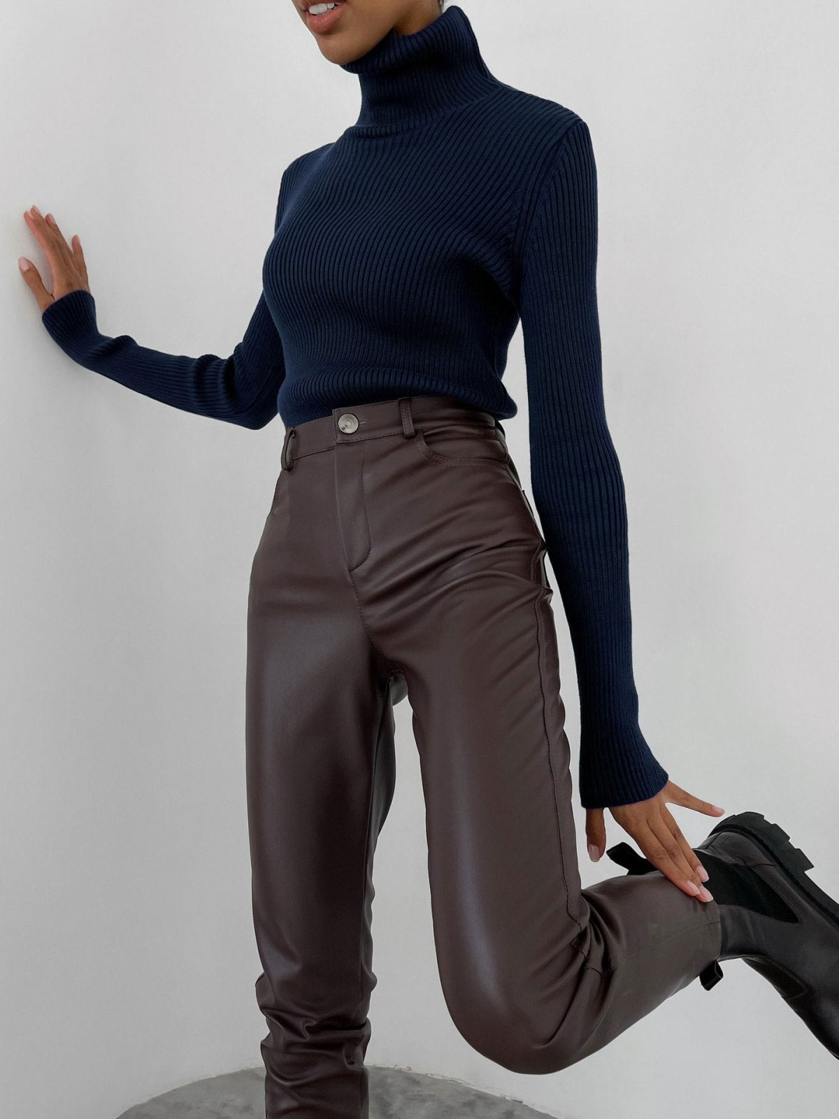 Annecy Ribbed Turtleneck Sweater