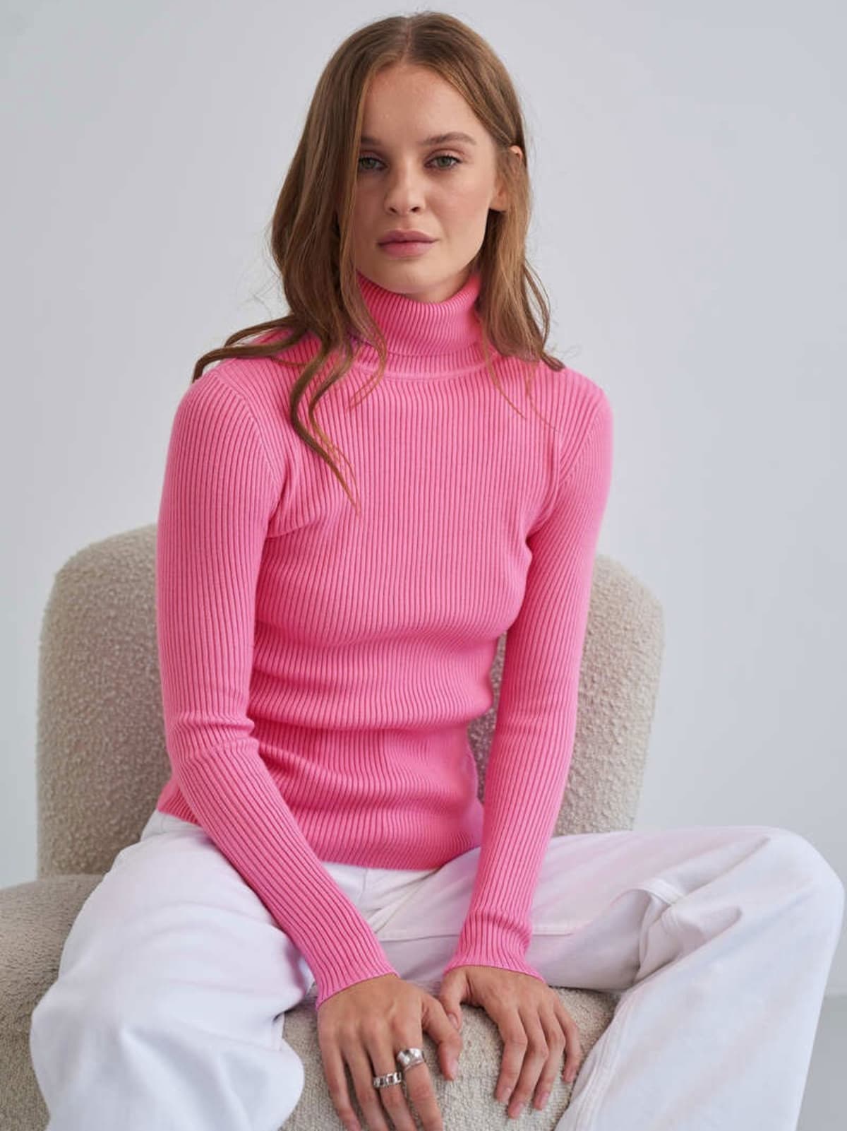 Annecy Ribbed Turtleneck Sweater