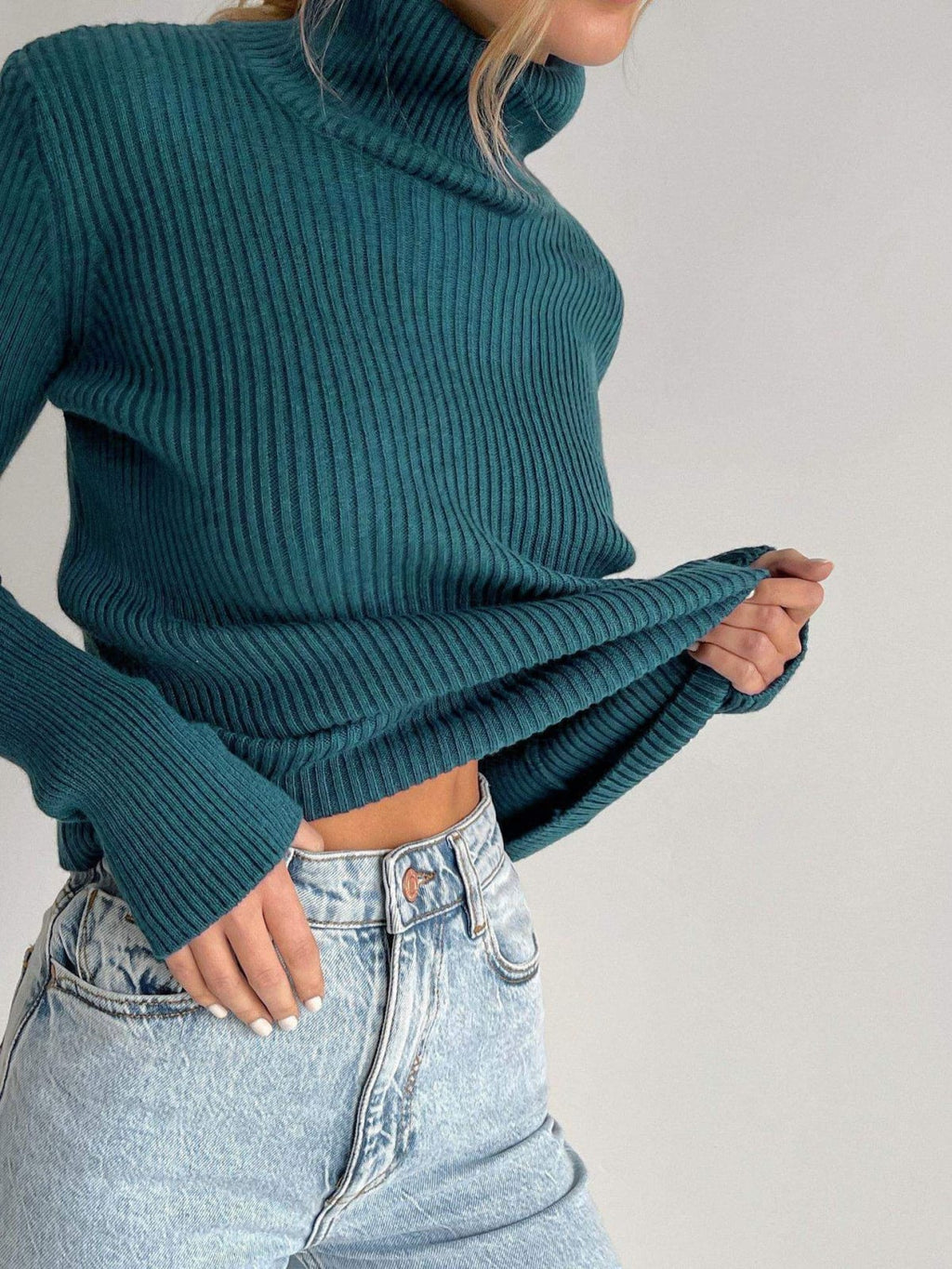 Annecy Ribbed Turtleneck Sweater