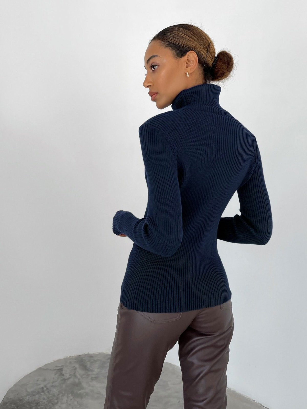Annecy Ribbed Turtleneck Sweater