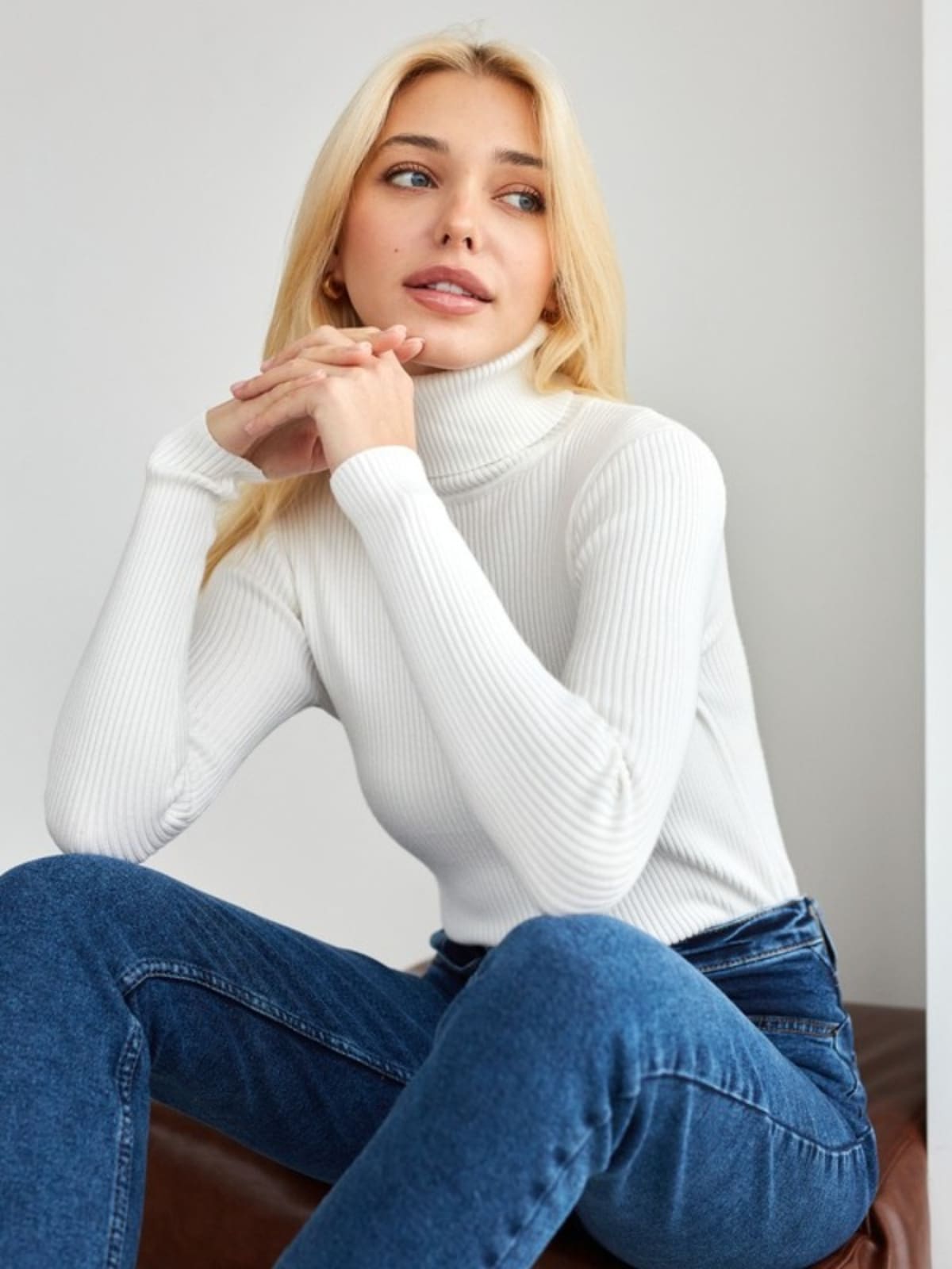 Annecy Ribbed Turtleneck Sweater