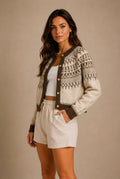 Barolo Fair Isle Cardigan Sweater