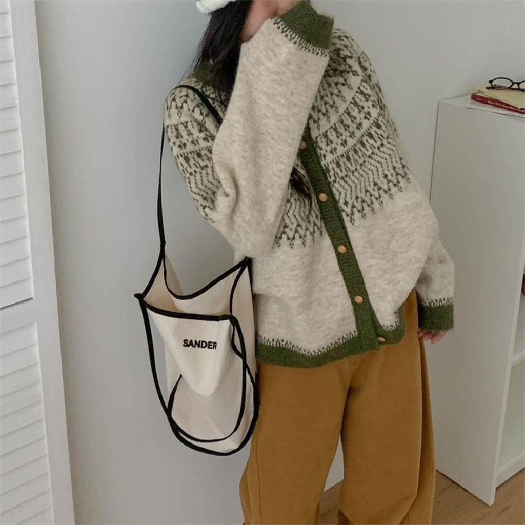 Barolo Fair Isle Cardigan Sweater
