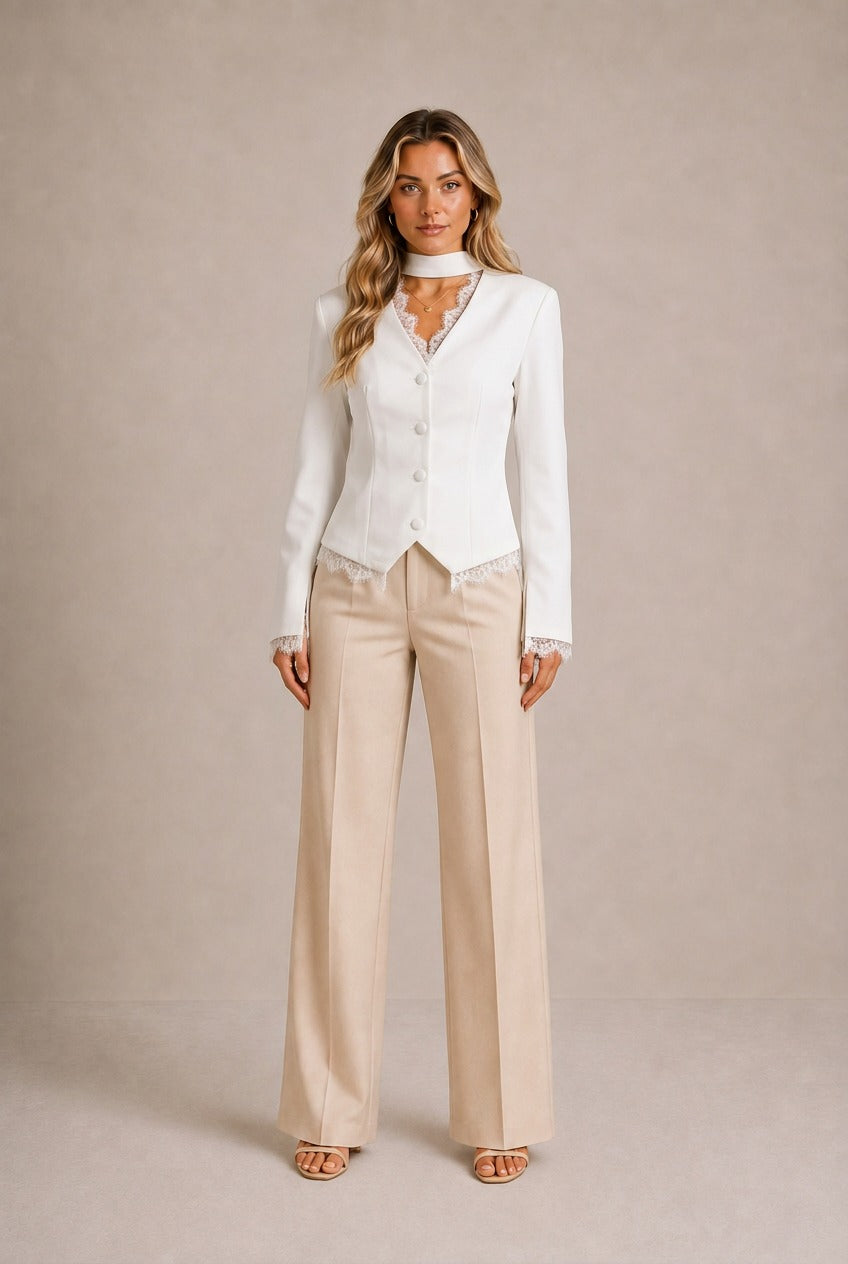Perugia Lace Trim Blazer
