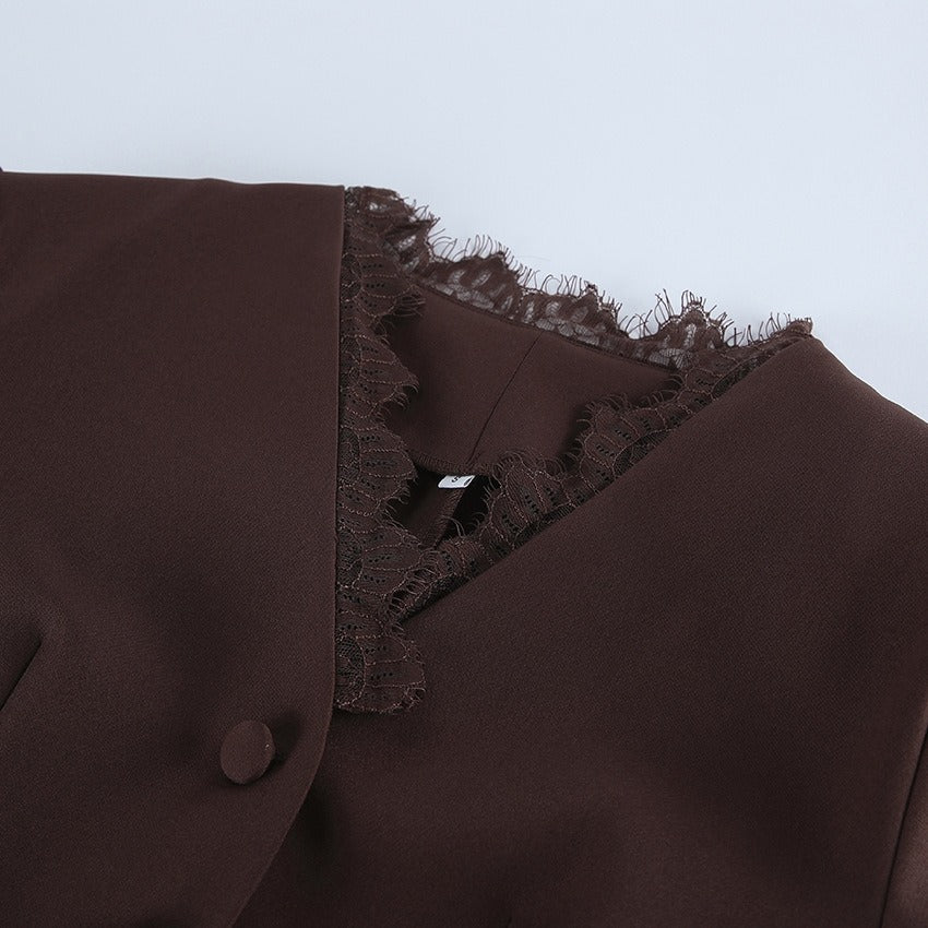 Perugia Lace Trim Blazer