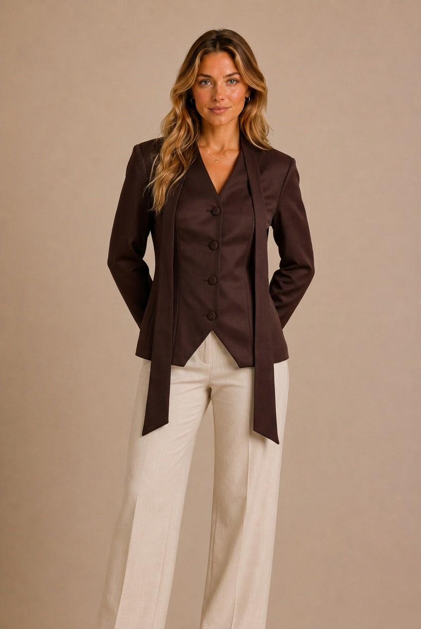 Perugia Lace Trim Blazer