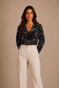 Volterra Geometric Print Blouse
