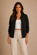 Pienza Quilted Bomber Jacket
