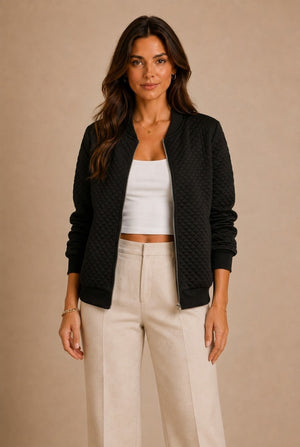 Pienza Quilted Bomber Jacket