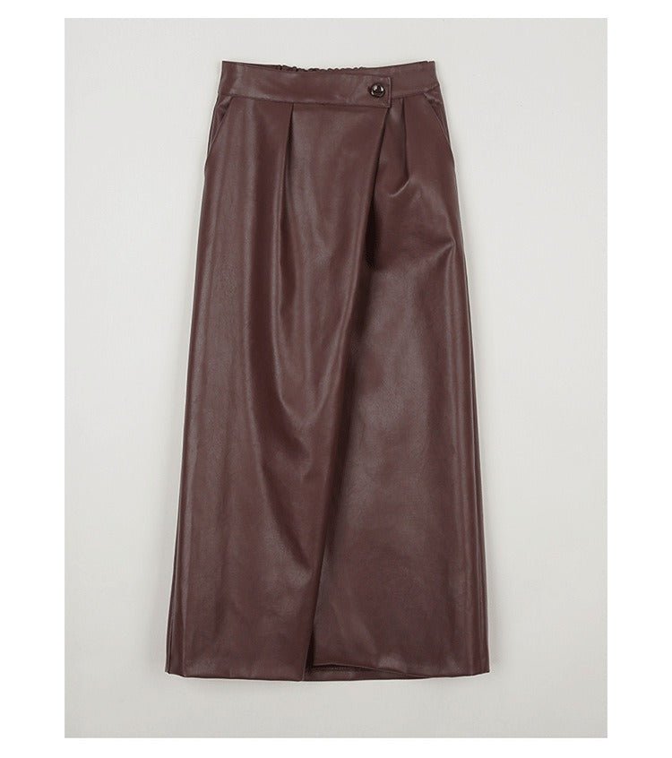 Bordeaux Pleated Maxi Skirt