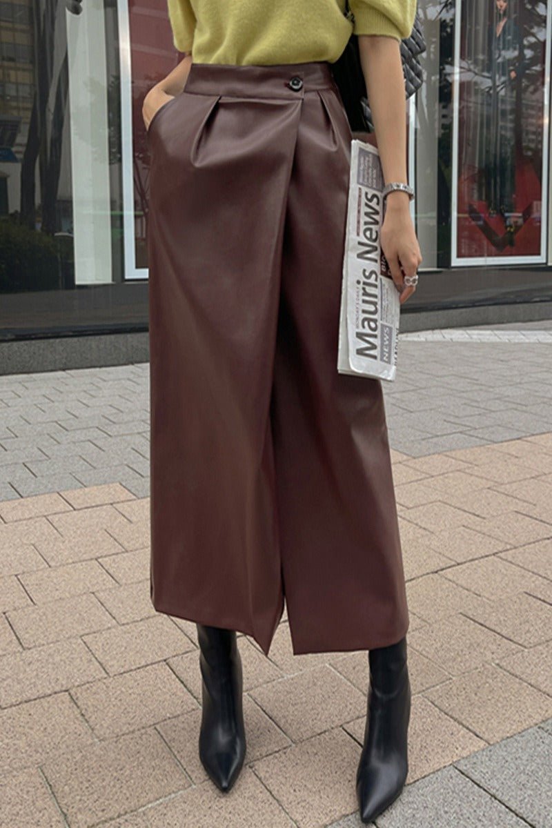 Bordeaux Pleated Maxi Skirt