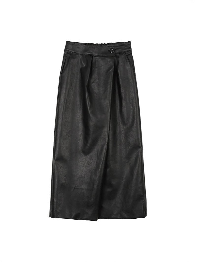 Bordeaux Pleated Maxi Skirt
