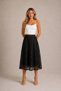 Cortona Floral Sequin Midi Skirt