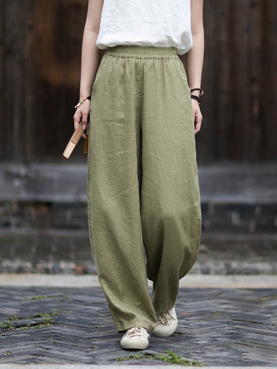 Volterra Balloon Linen Style Wide Leg Pants
