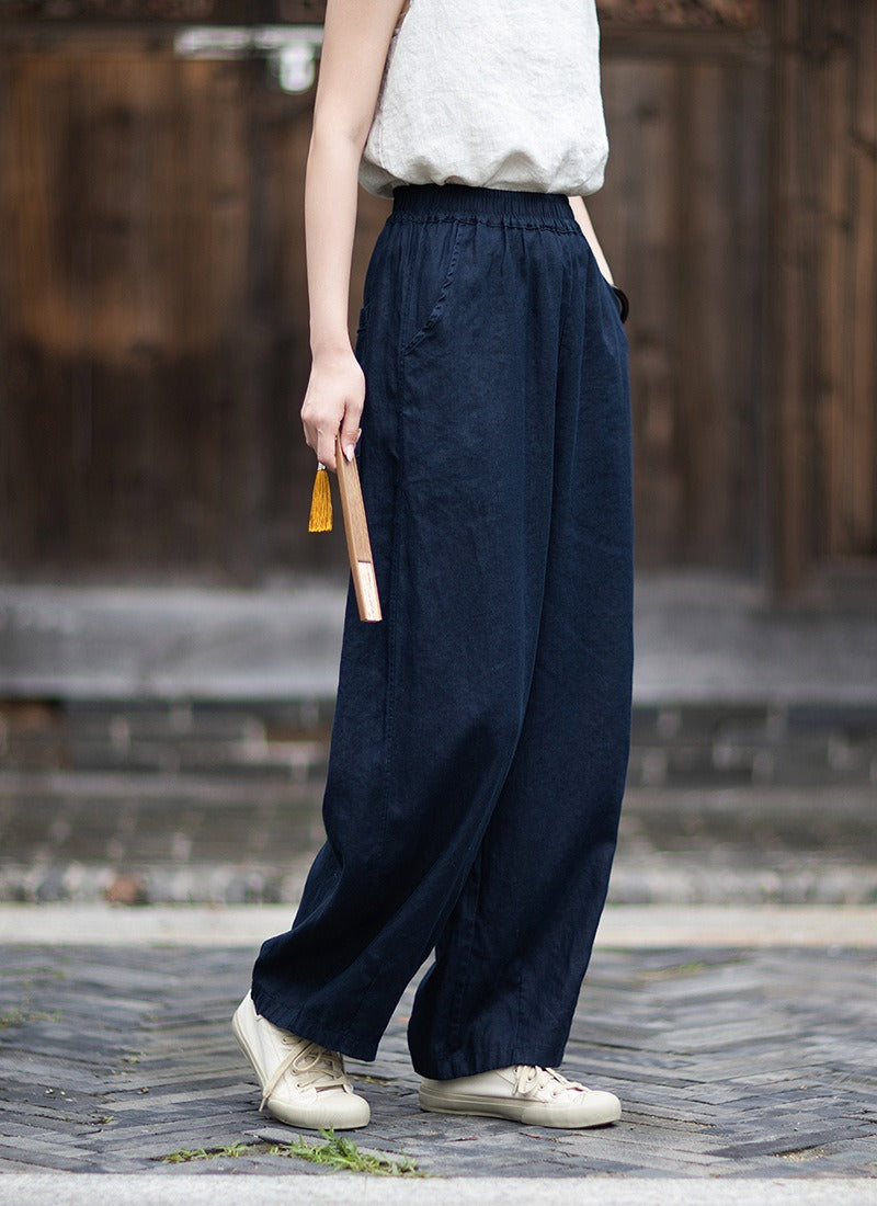 Volterra Balloon Linen Style Wide Leg Pants