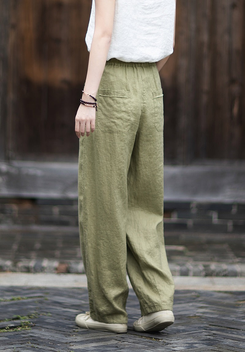 Volterra Balloon Linen Style Wide Leg Pants