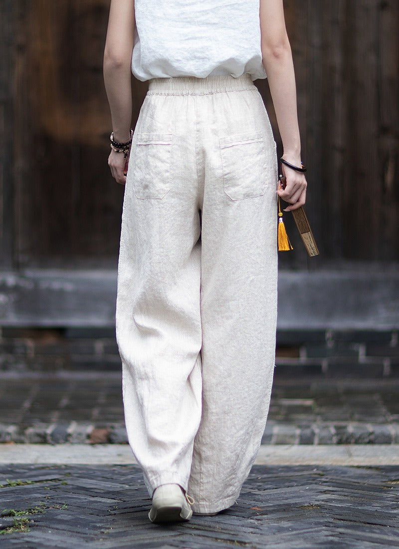 Volterra Balloon Linen Style Wide Leg Pants