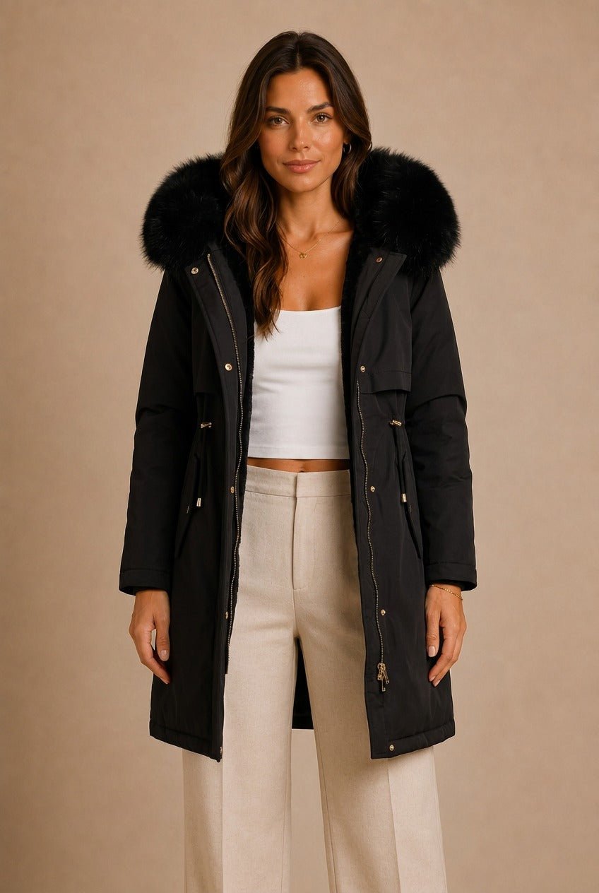 Colmar Fur-Trimmed Hooded Parka Jacket