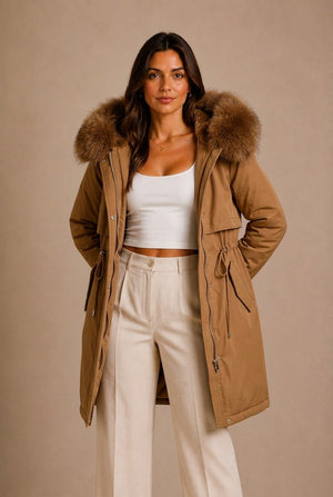 Colmar Fur-Trimmed Hooded Parka Jacket